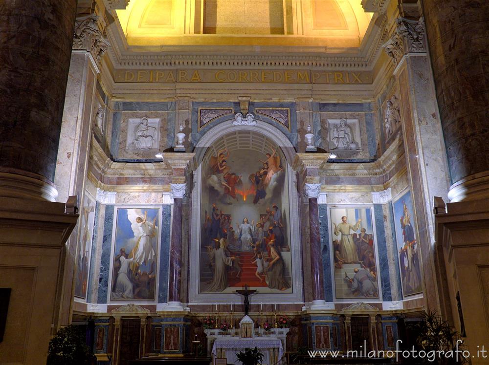 Biella (Italy) - Lateral altar in the Upper Basilica of the Sanctuary of Oropa